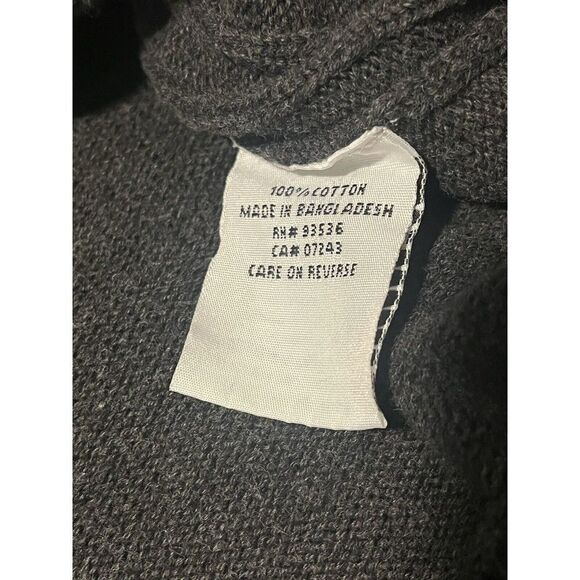 MARC Ecko Mens Gray Ribbed Quarter Zip Pull Over Sweater, Mens Size Large - Picture 7 of 8